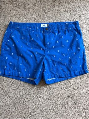 Old Navy Royal Blue Anchor Print Shorts